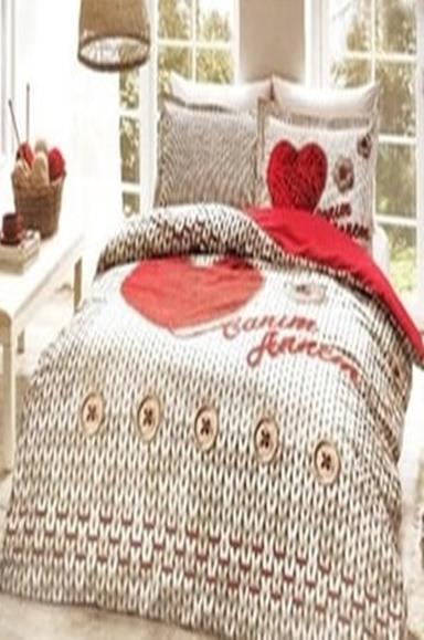 Özdilek Mother's Love Ronfarce Nevresim Takımı Çift Kişilik BejÇift Kişilik Nevresim Takımları