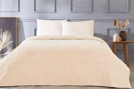 Modelletto Line Mocha Battaniye Çift Kişilik PiramitÇift Kişilik Battaniye