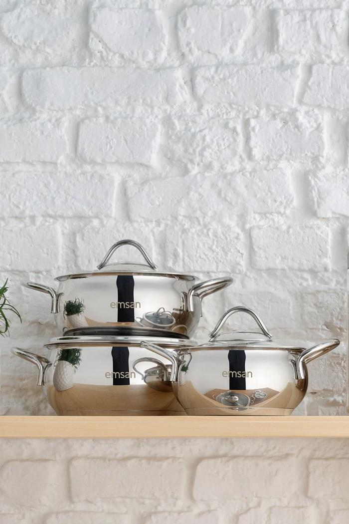 Emsan Cemre Midi Paslanmaz Tencere SetiTencere Setleri