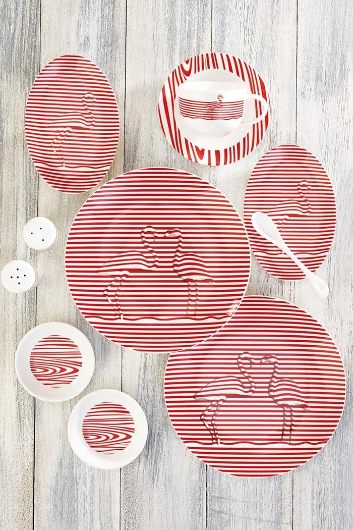 Emsan Allı Turna 3d Porselen Kahvaltı TakımıKahvaltı Takımları