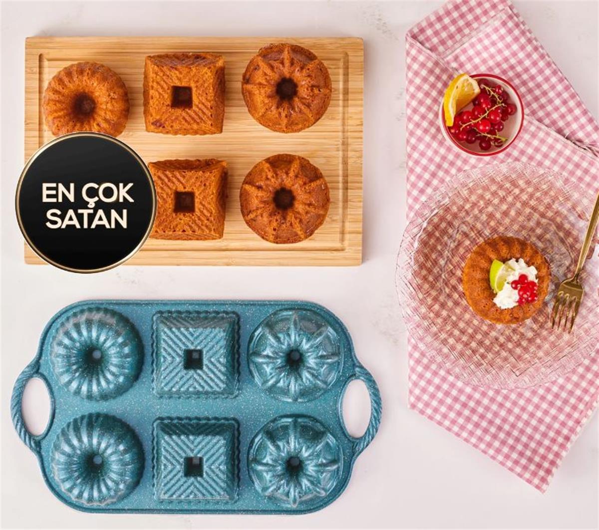 Emsan Griss One&Sıx Kek Kalıbı SafirKek Kalıpları