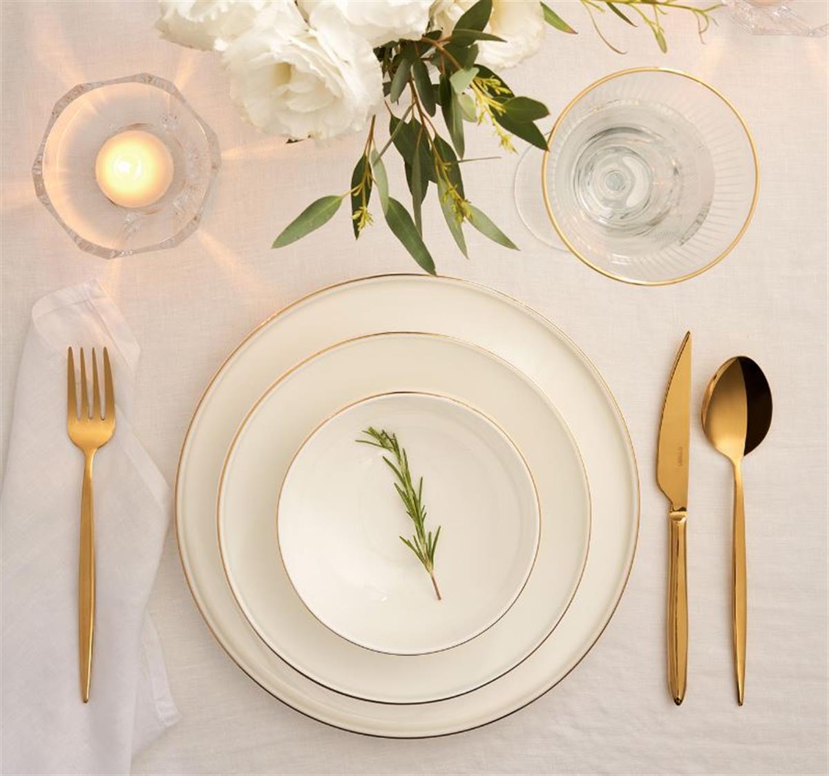 Emsan Fine Bone Freya Yemek Takımı 18 Prç FD Gold YuvarlakYemek Takımları