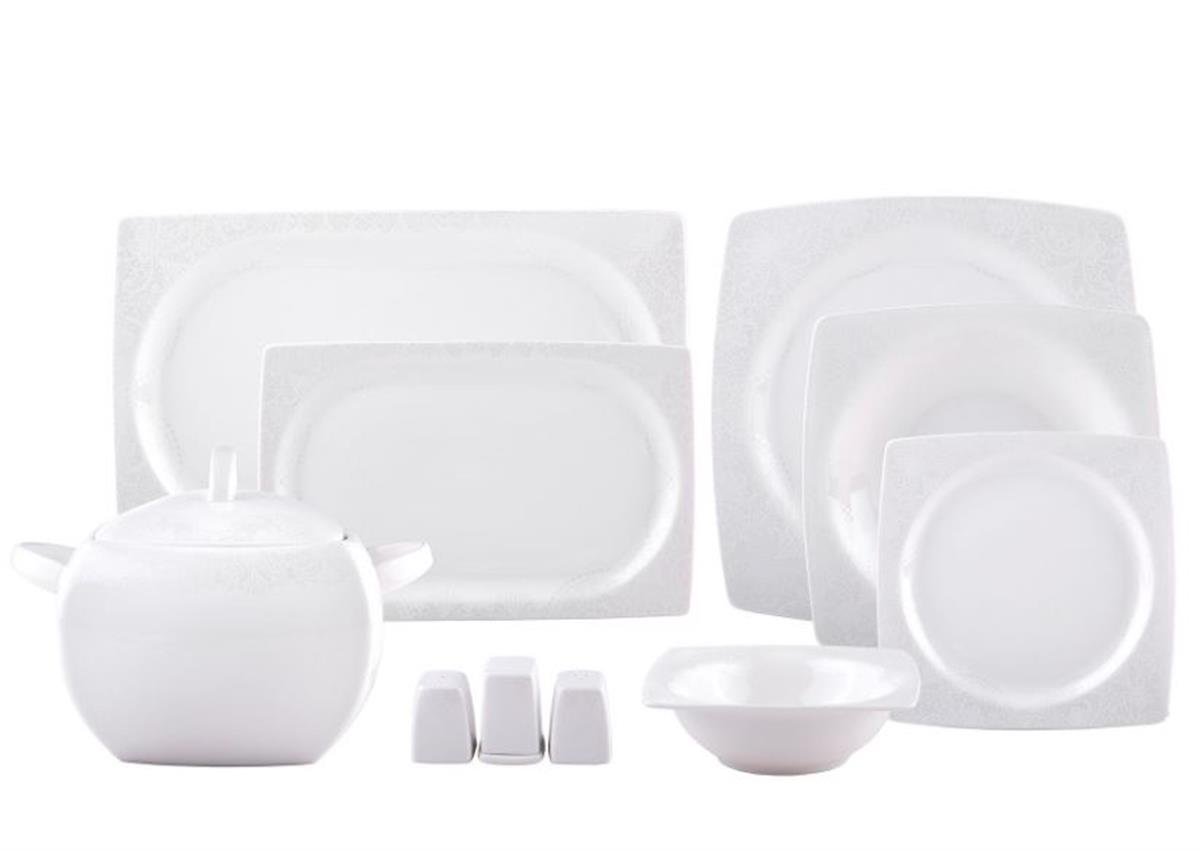 Emsan Fine Bone Meyra Yemek Takımı 61 Prç KareYemek Takımları