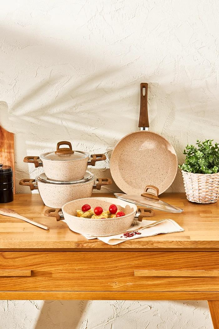 Emsan Royal Natural 7 Parça Tencere SetiTencere Setleri