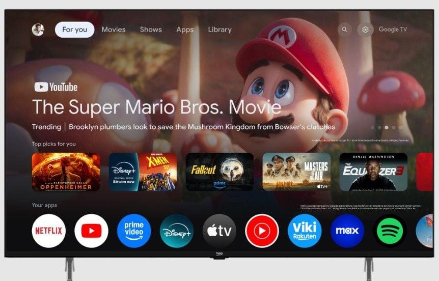 Beko Crystal 7 65'' 4K UHD B65 E 795 B Google TV