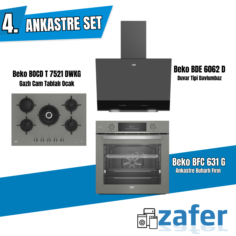 Beko Gri Ankastre Set – Şıklık, Dayanıklılık ve Yüksek Performans Bir Arada
