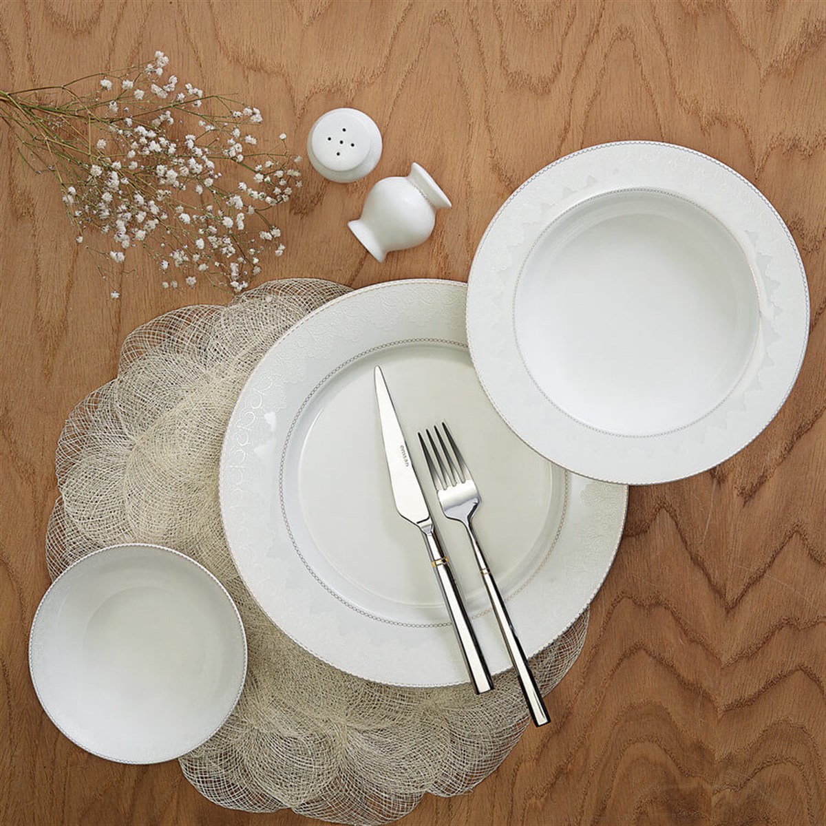 New Bone İpek 60 Parça 12 Kişilik Yemek TakımıVolantdan Gelenler