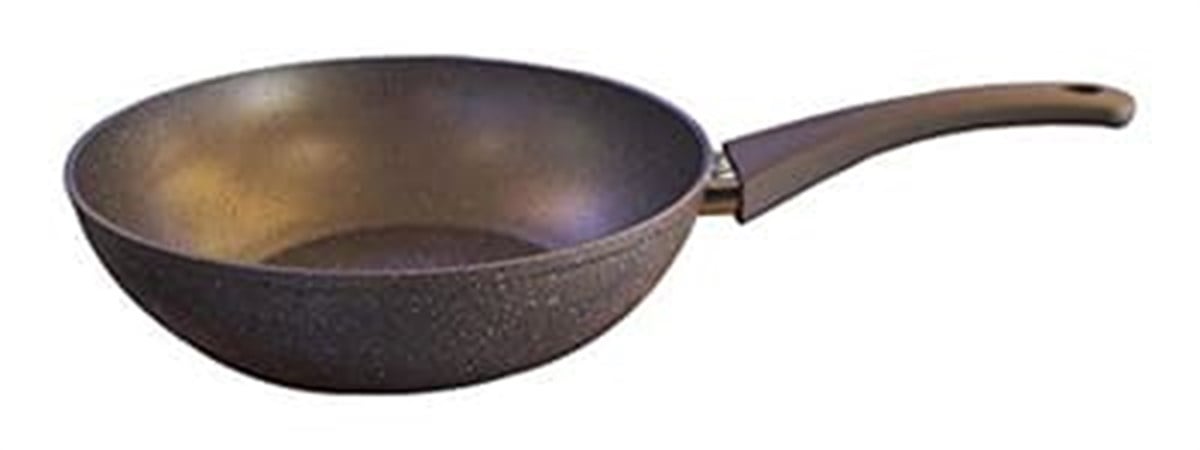 Oms Granit Wok Tavası 28 CM Gri RenkEv Tekstili