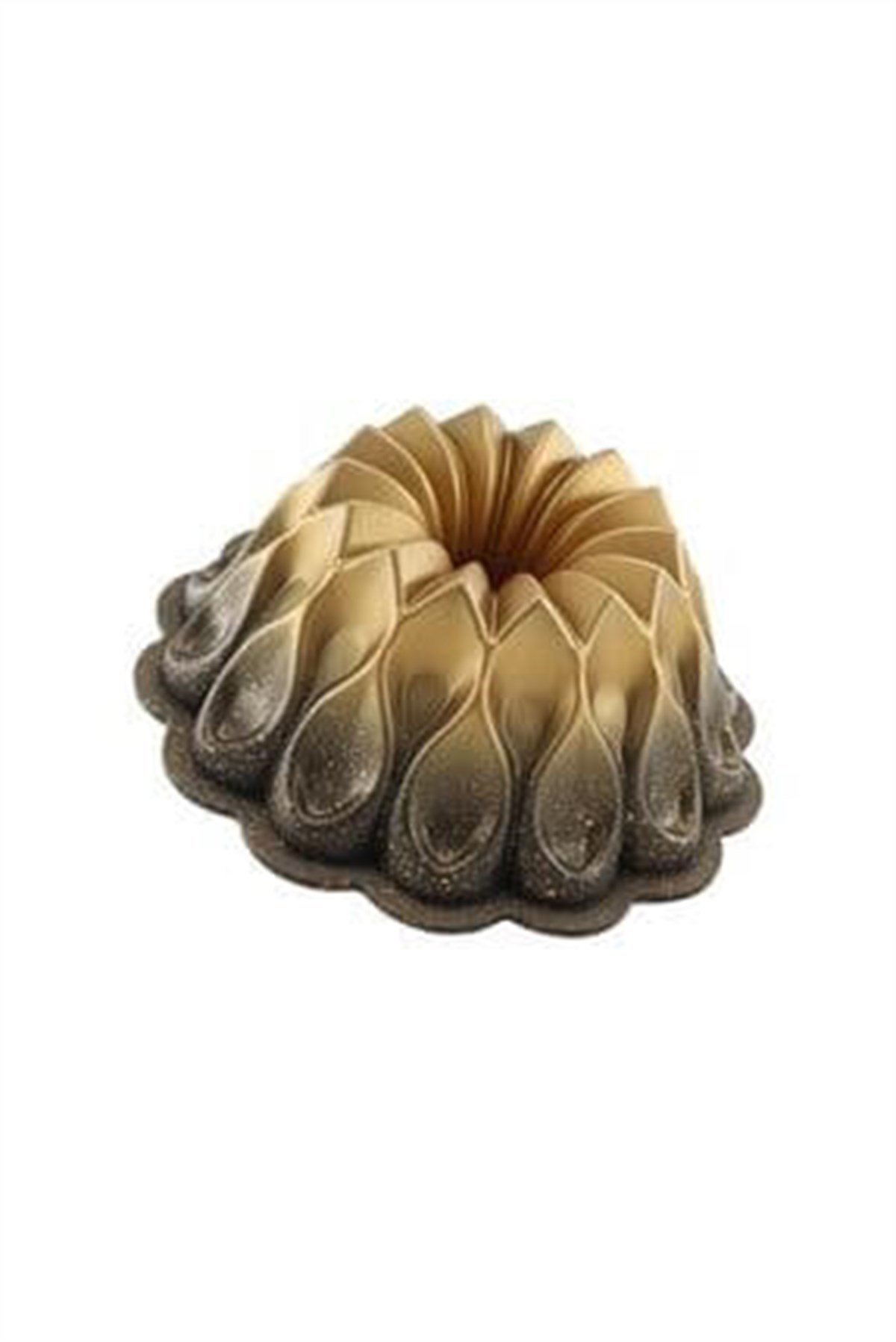 OMS-KALIP Oms Döküm 26cm Damla Gülü Kek Kalıbı Siyah Gold 152.02.3272.26-GOLDEv Tekstili