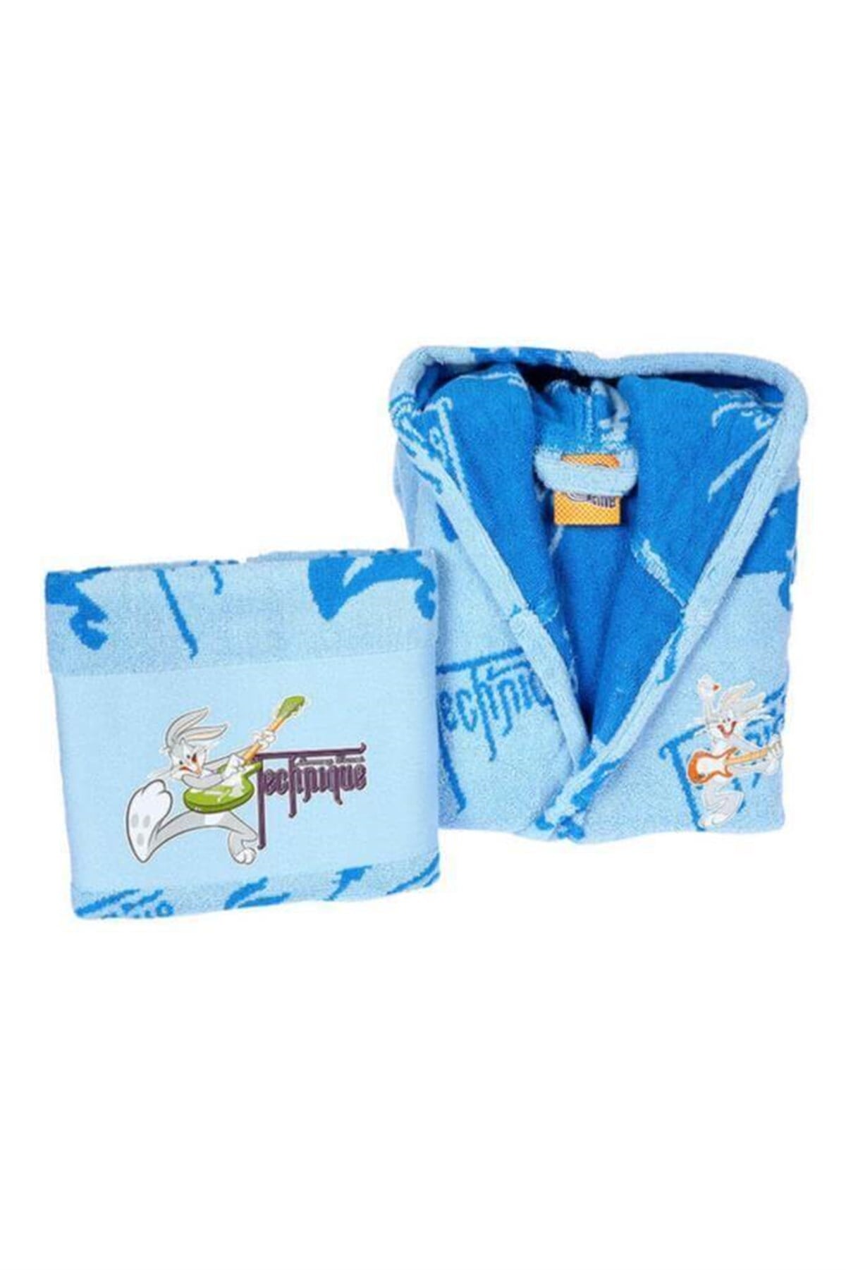 Özdilek Bugs Bunny Galaxy Çocuk Bornoz Free Set 9-10 Yaş MaviLisanslı Ürünler