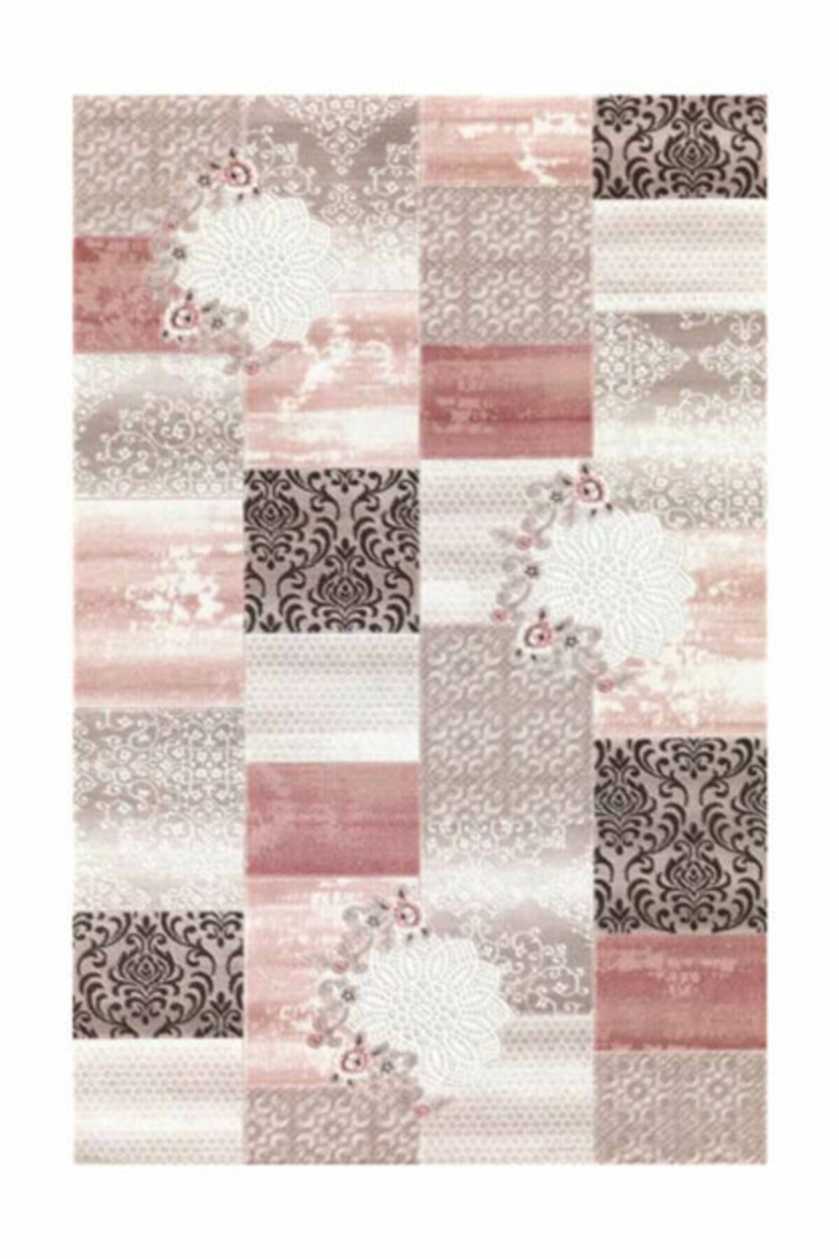 Padişah Halı Oda Halı 150x233 Şato St007065 Pembe GriHALI