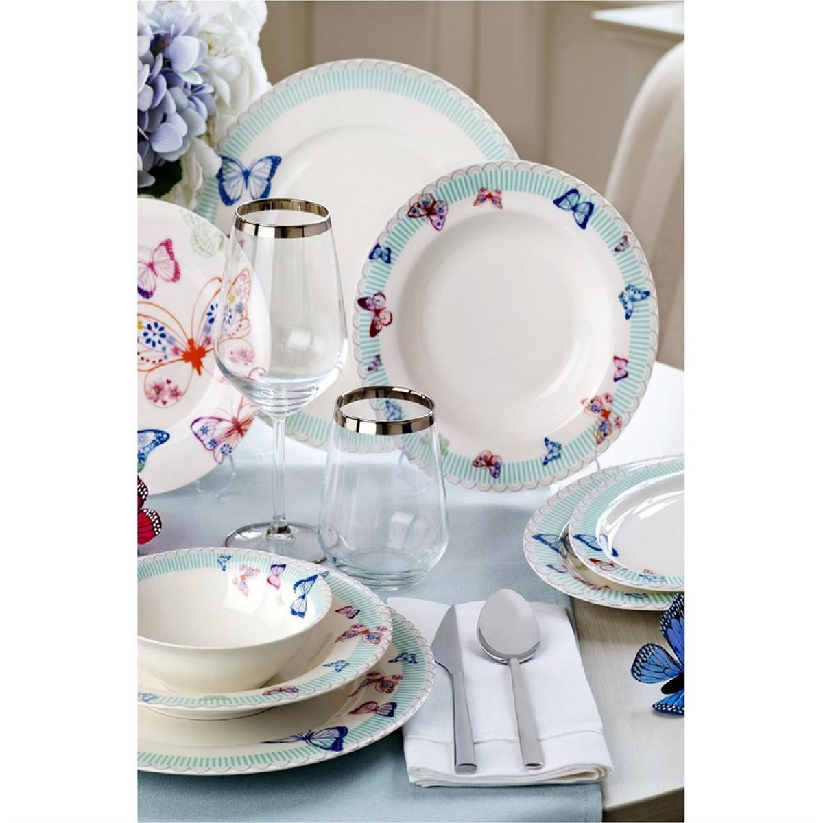 Pierre Cardin Papillon 24 Parça 6 Kişilik Yemek TakımıYemek Takımları