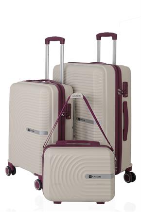 Mçs Polipropilen 3'lü Valiz Seti Orta & Kabin & Makyaj V374