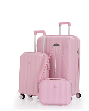 Mçs Polipropilen 3'lü Valiz Seti Büyük & Kabin & Makyaj V305