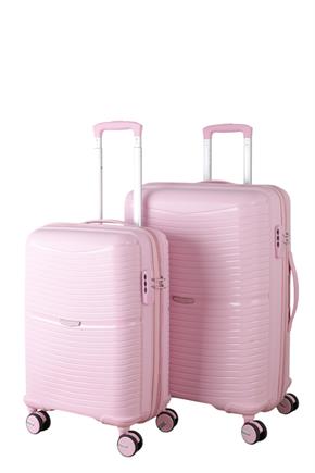 V379 PP Y.ÜRETİM PP VALİZ 55 CM + 65 CM SİYAH SET