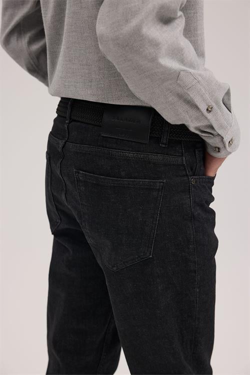 Antrasit Dar Kalıp - Slim Fit Kot Pantolon 5 Cep