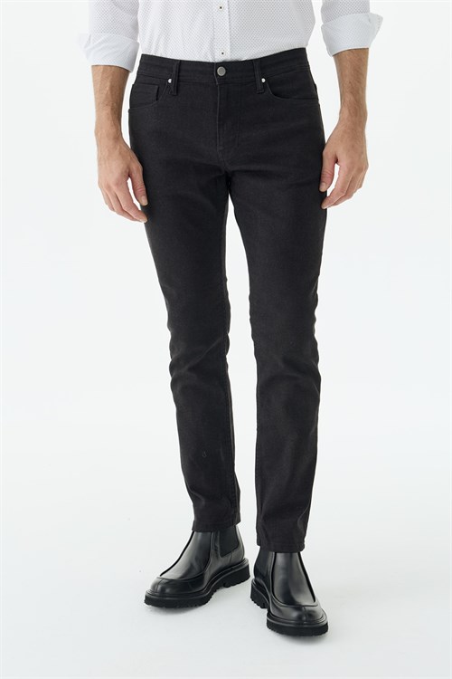 Siyah Comfort Fit 5 Cep Kanvas Pantolon