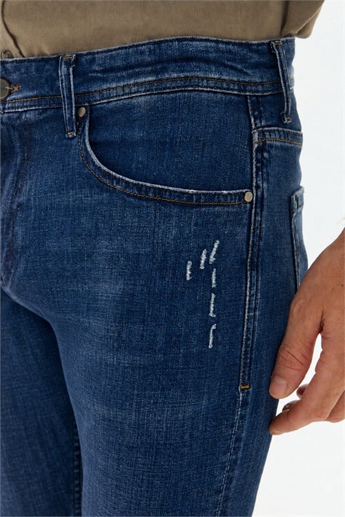 Lacivert Comfort Fit Jeans Kot Pantolon
