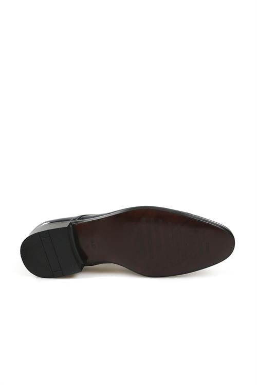 Rugan Lacivert Kundura %100 Deri Desenli  Oxford Klasik Smokin Damatlık Ayakkabı