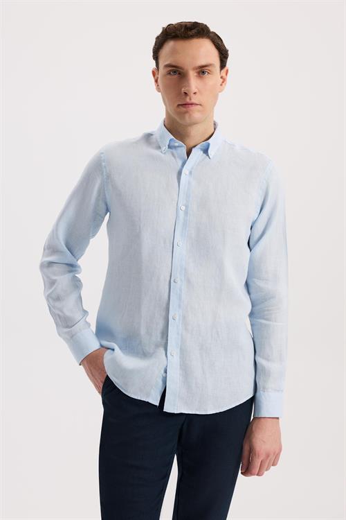 Mavi Rahat Kalıp - Comfort Fit Gömlek Klasik Yaka