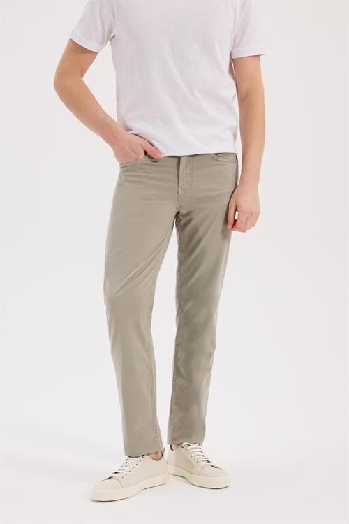 Yeşil Dar Kalıp - Slim Fit Pantolon Spor 5 Cep