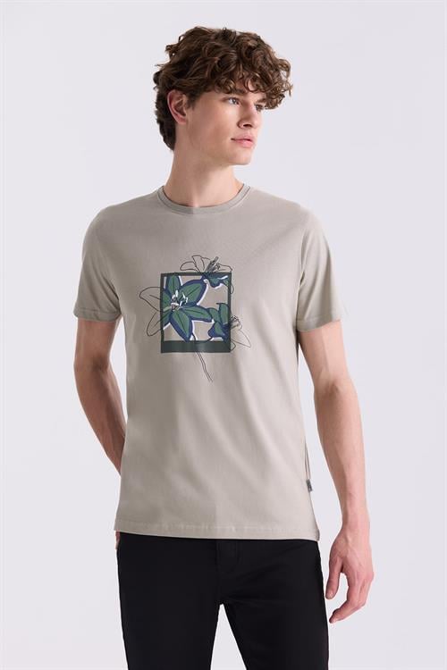 Cağla Slim Fit Bisiklet Yaka T-Shirt