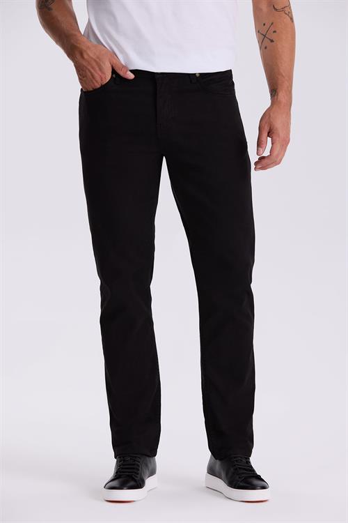 Siyah Comfort Fit Kanvas Spor Pantolon