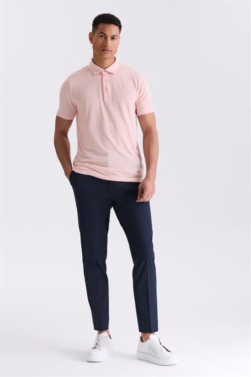 Pembe Slim Fit Polo Yaka T-Shirt