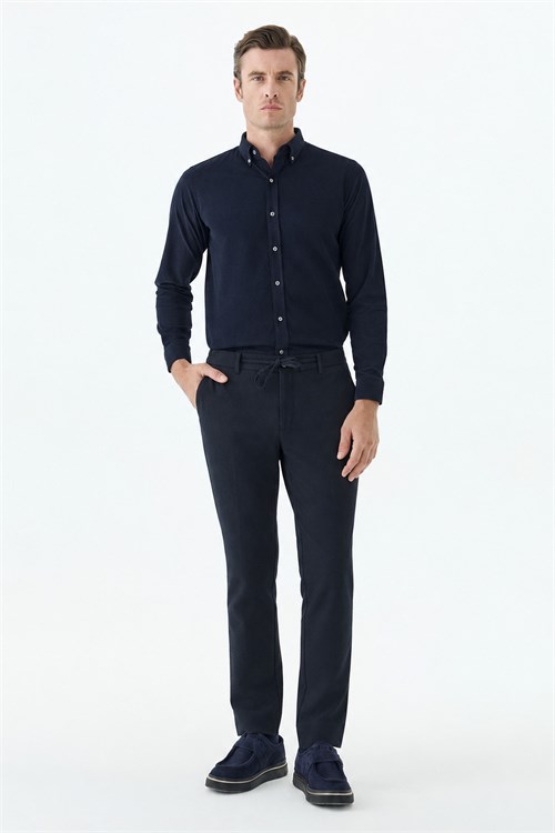 Lacivert Comfort Fit Esnek Spor Pantolon