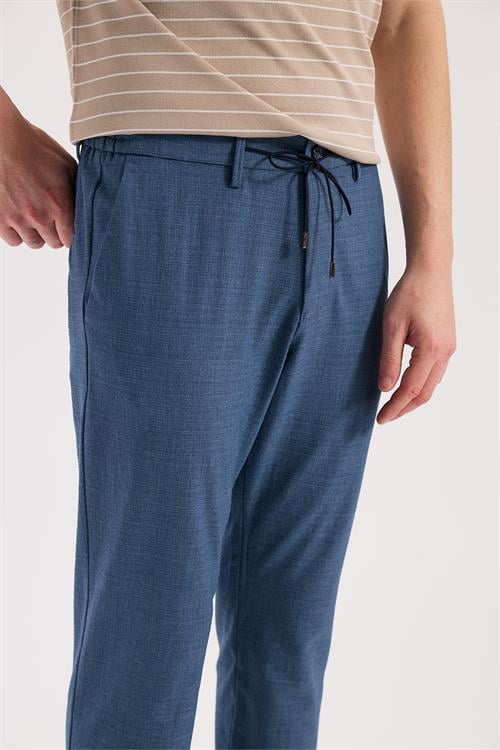 İndigo Rahat Kalıp - Comfort Fit Pantolon Spor Yan Cep