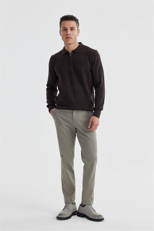 Vizon Comfort Fit Yan Cep Kanvas Pantolon