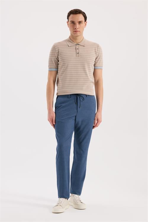 İndigo Rahat Kalıp - Comfort Fit Pantolon Spor Yan Cep