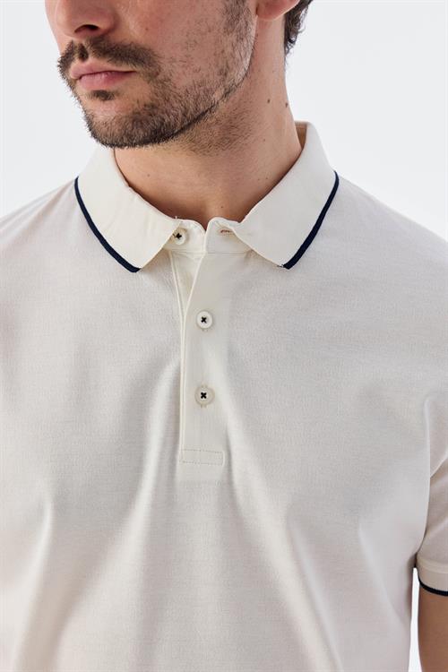 Dar Kalıp - Slim Fit Serili T-Shirt-Jakamen  Polo Yaka  Serili