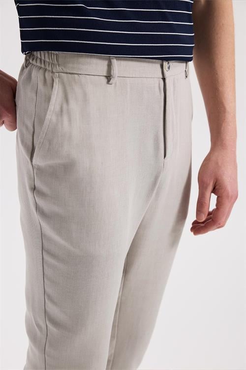 Gri Rahat Kalıp - Comfort Fit Pantolon Spor Lastikli