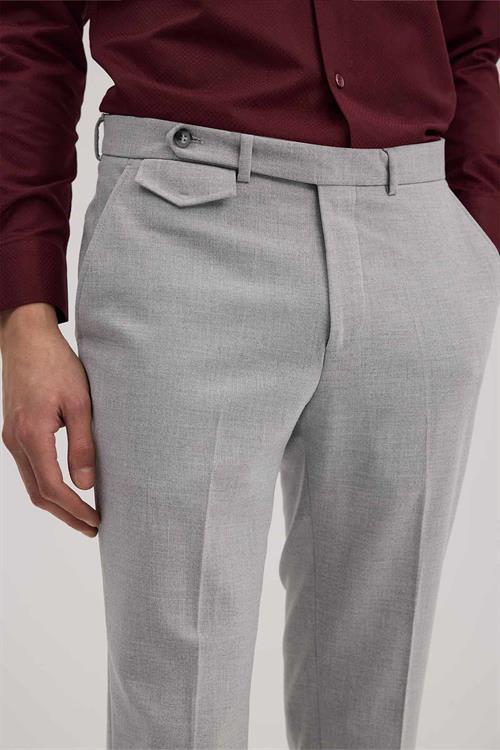 Antrasit Comfort Fit Duble Paça Kumaş Pantolon