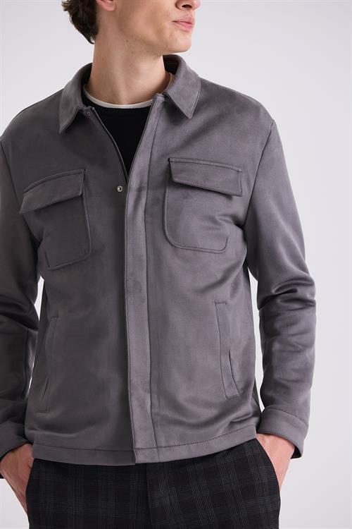 Füme Comfort Fit Bebe Yaka Mevsimlik Mont