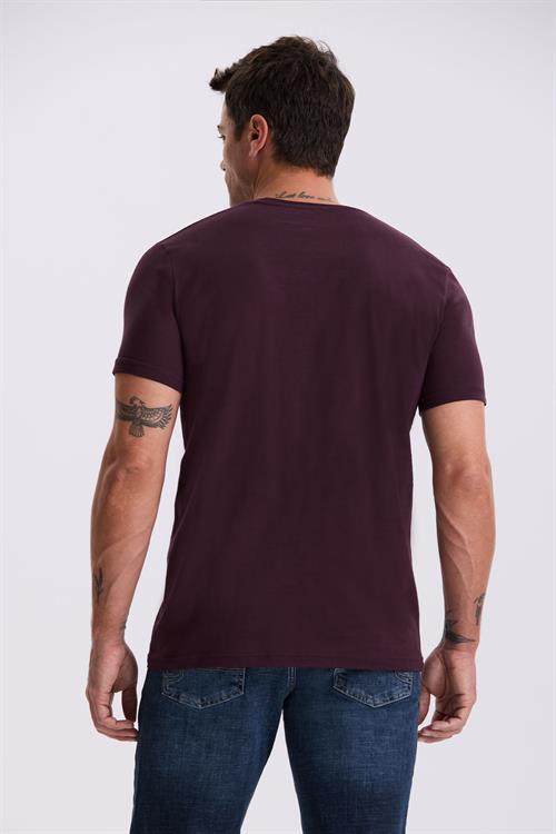 Mürdüm %100 Pamuk Slim Fit Bisiklet Yaka Basic T-Shirt