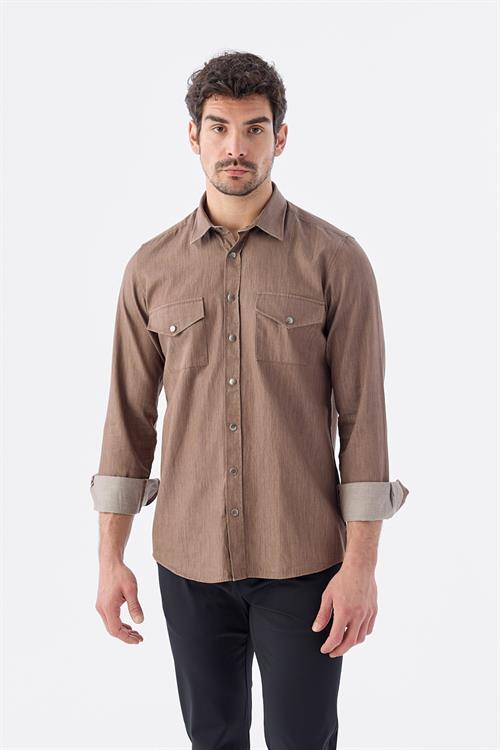 Rahat Kalıp - Comfort Fit Serili Gömlek-Jakamen  Denim  Serili