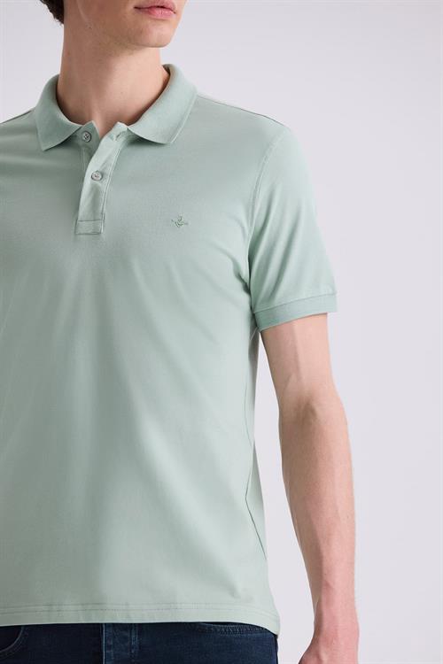 Yeşil Slim Fit Polo Yaka T-Shirt
