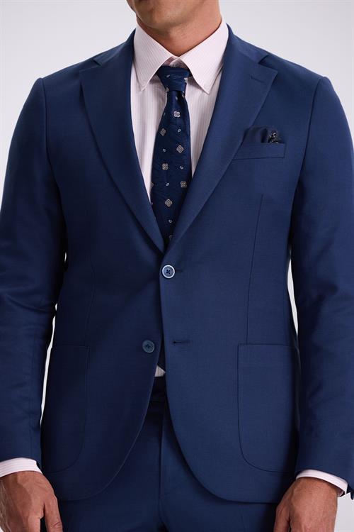 Saks Slim Fit Mono Yaka Tensel Kumaş Çift Yırtmaç Torba Cepli Takım Elbise