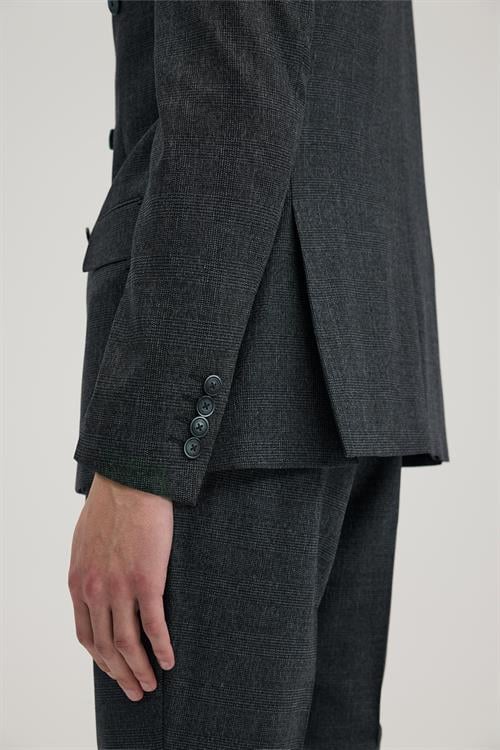 Lacivert Dar Kalıp - Slim Fit Takım Elbise Kruvaze