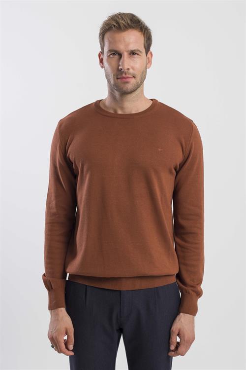 Tarçın Slim Fit Bisiklet Yaka Triko Kazak