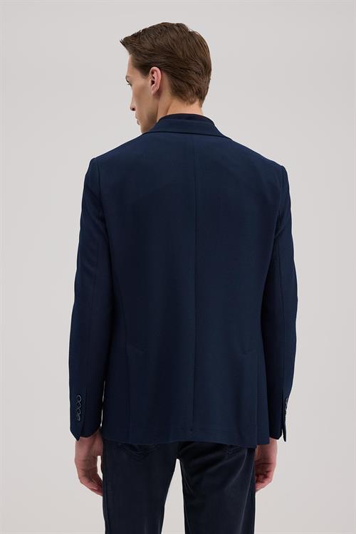 Dar Kalıp - Slim Fit Serili Ceket-Jakamen  Sivri Yaka  Serili