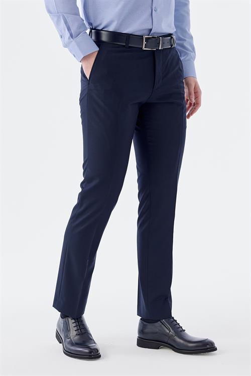 Klasik Kalıp - Regular Fit Bedenli Pantolon-Jakamen  Yan Cep  Bedenli