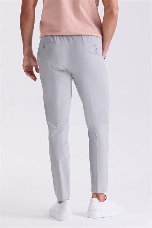 Gri Comfort Fit Beli Lastikli Jogger Pantolon