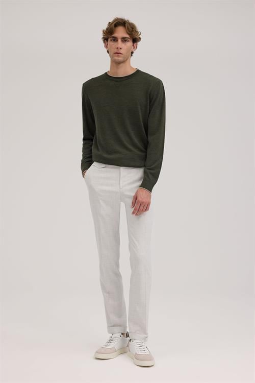 Gri Comfort Fit Duble Paça Kumaş Pantolon