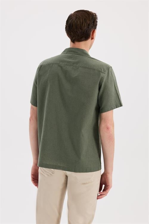 Haki Rahat Kalıp - Comfort Fit Gömlek Klasik Yaka