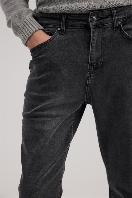 Gri Slim Fit 5 Cep Kot Pantolon