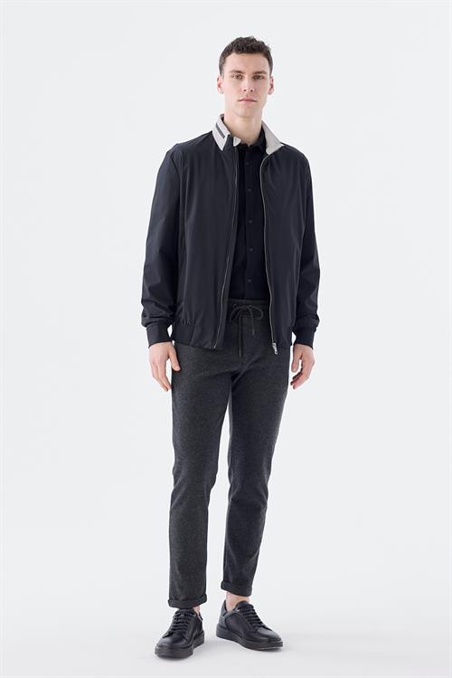 Rahat Kalıp - Comfort Fit Serili Mont-Jakamen  Hakim Yaka  Serili