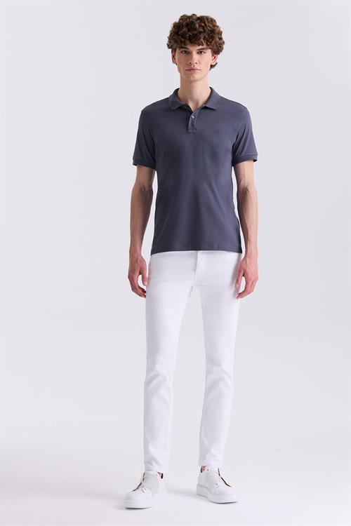 Antrasıt Slim Fit Polo Yaka T-Shirt